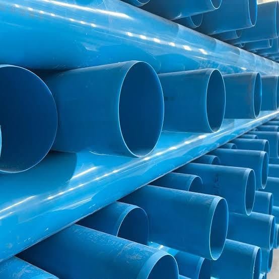Blue M-PVC borehole casing pipes — Varahi Flow Master